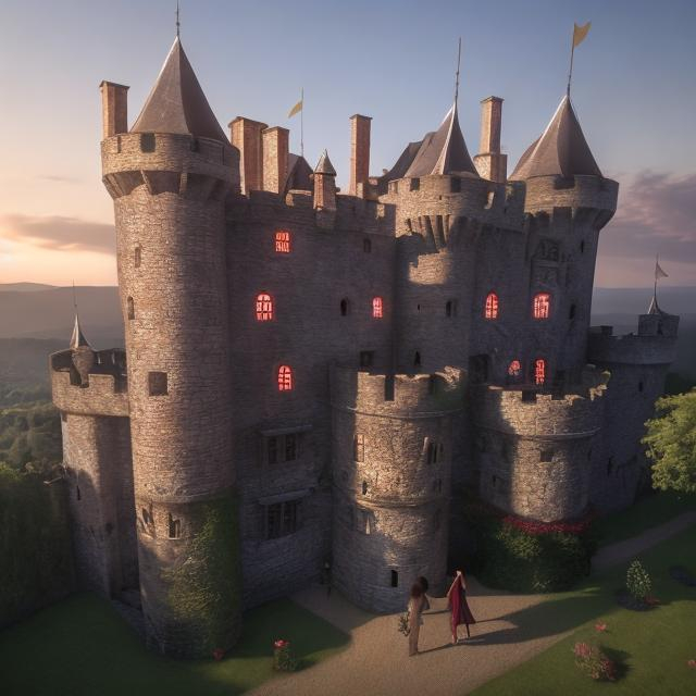 Prompt: dancing in a castle 4k