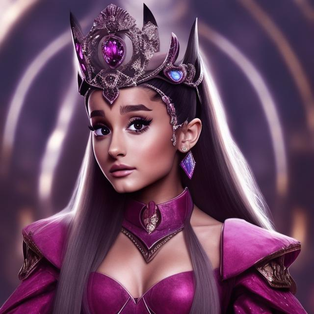 Prompt: ariana grande as an evil empress. powerful, beautiful