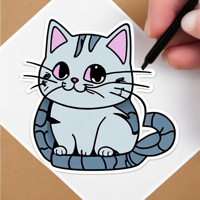 Prompt: cat sticker