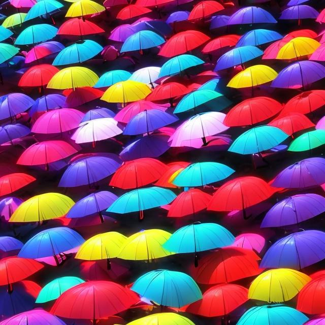 Prompt: millions of colourful umbrellas 6k