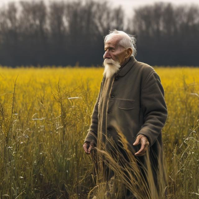 Prompt: old man in flanders feild 9k
