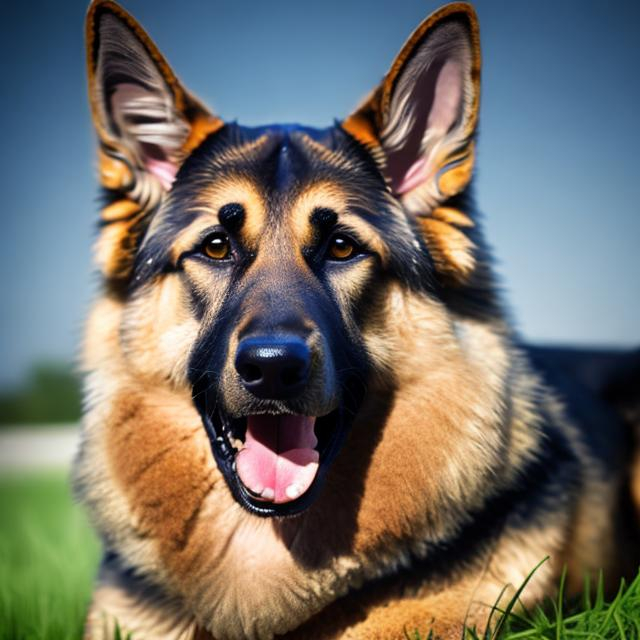 Prompt: german shepherd with potato realistic 4k