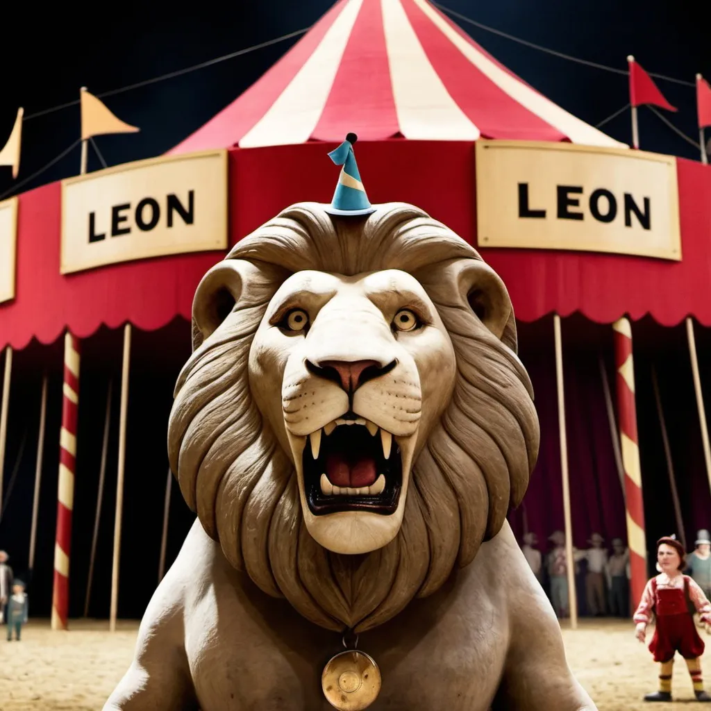 Prompt: Leon en un circo