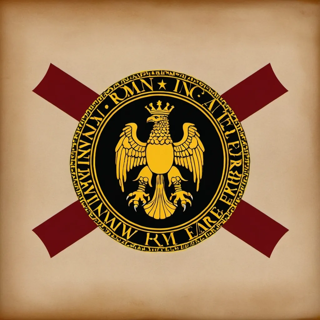 Prompt: Flag for a new roman empire