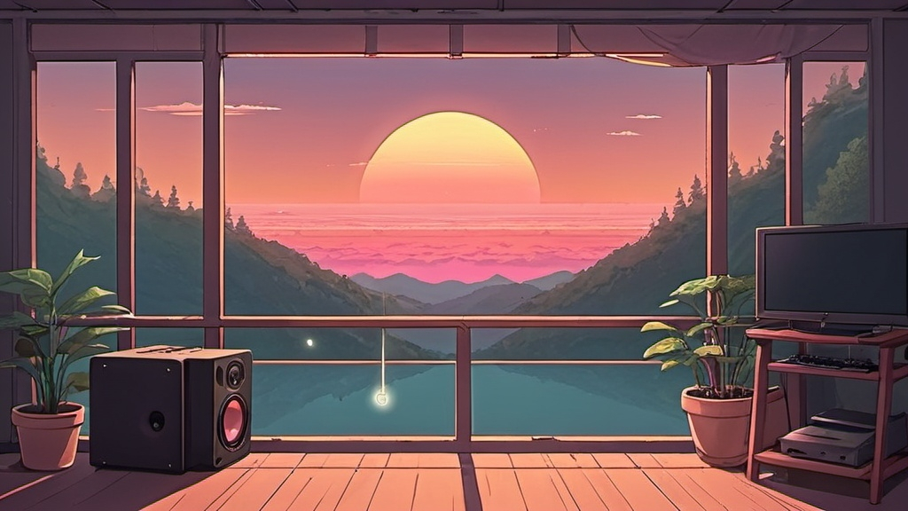 Prompt: lofi, music background relax