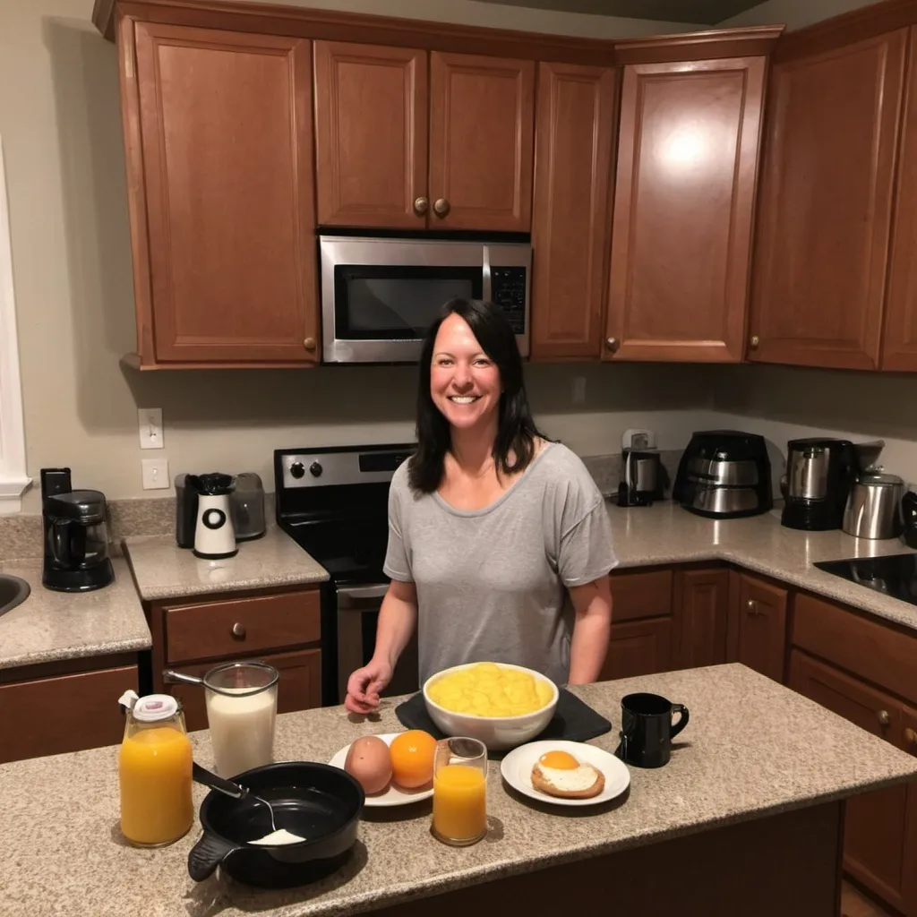 Prompt: my wife makes breakfast for me