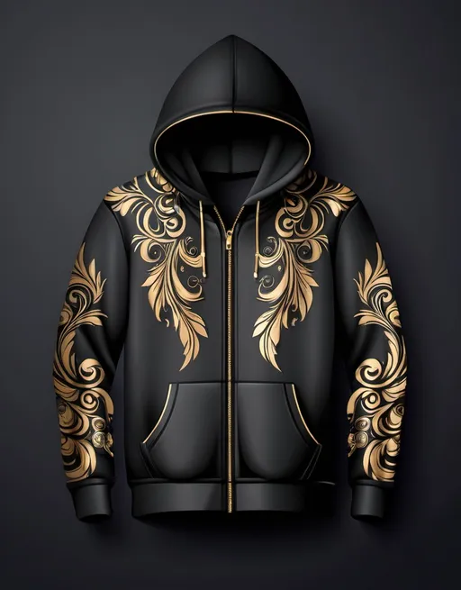 Prompt: Luxury hoodie background design