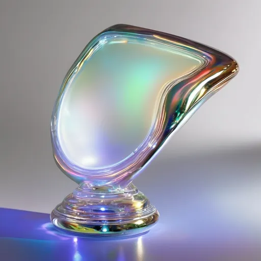 Prompt:  HR GEIGER STYLE glowing glass iridescent 