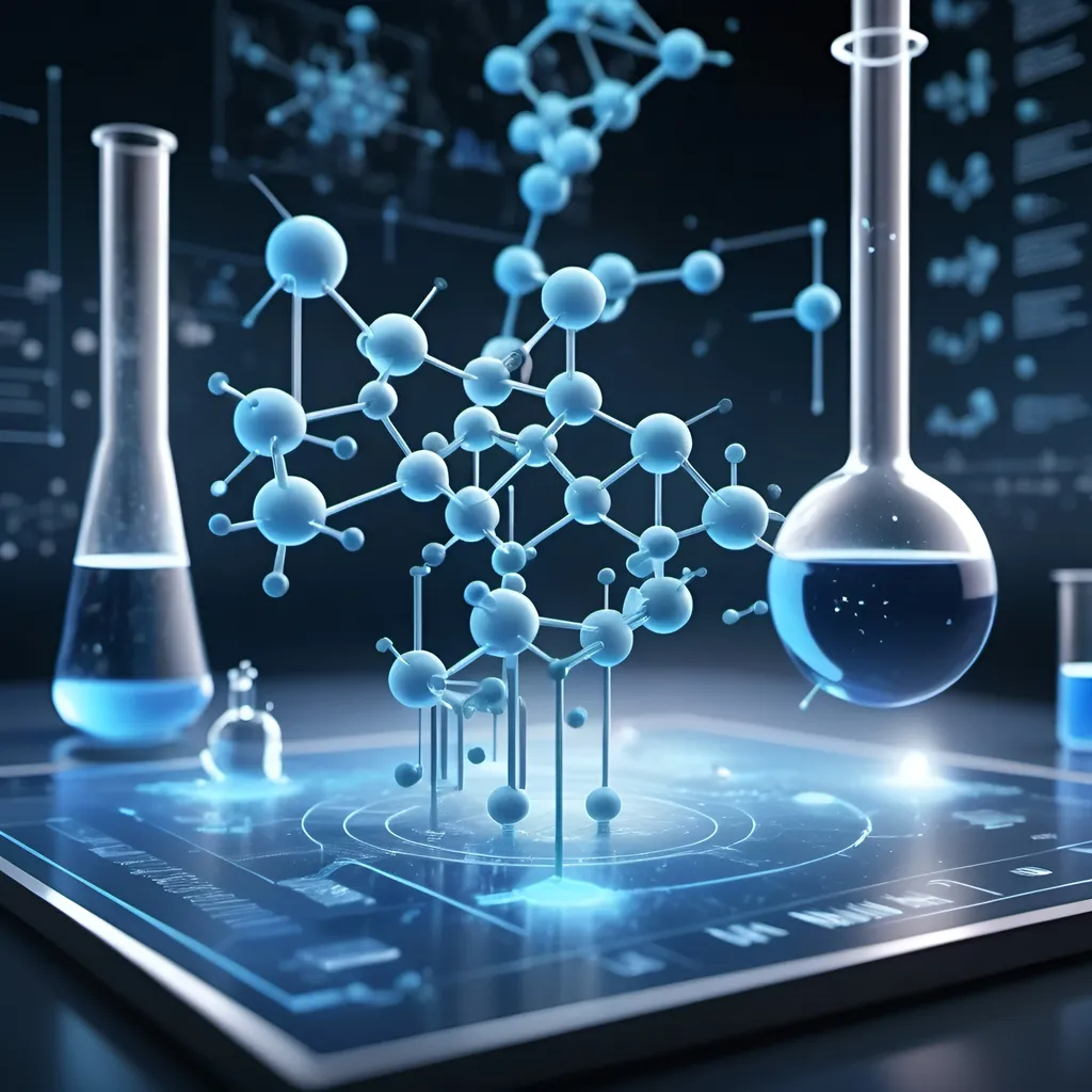 Prompt: Create an image of an LLM learning chemistry
