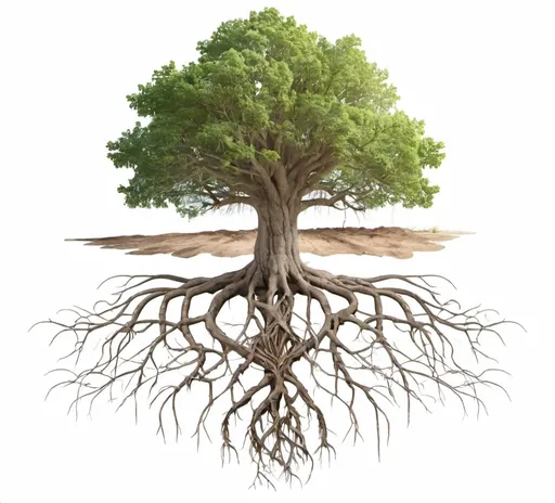 Prompt: Tree with roots 