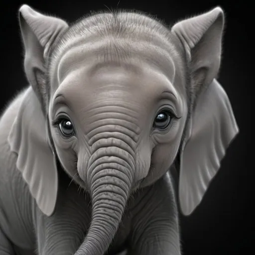 Prompt:  baby elephant face, cartoon style, vibrant colors, cute and cheerful expression, detailed features, high quality, playful, child-friendly, warm lighting, detailed eyes