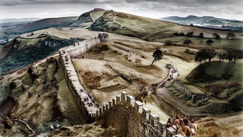 Prompt: Roman emperor Hadrian´s wall. Faces look extremely realistic and in 4k HD quality