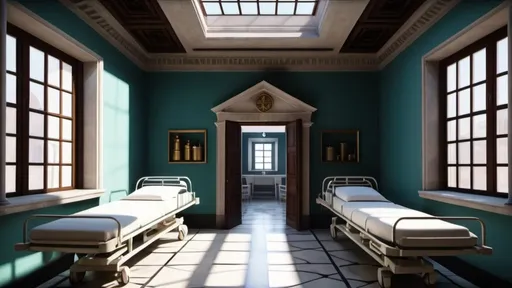 Prompt: A roman hospital, in 4k HD quality