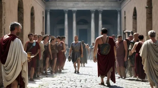 Prompt: poor low class citizens in ancient rome, in 4k HD quality