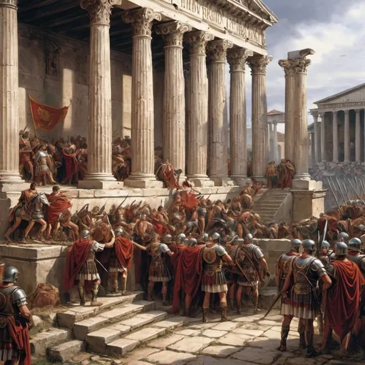 Prompt: the fall of the western roman empire