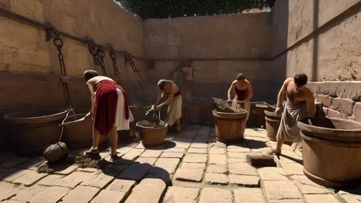 Prompt: slave labor in ancient rome, in 4k HD quality