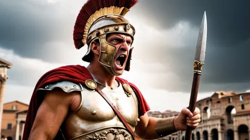Prompt: an angry citizen of the roman empire