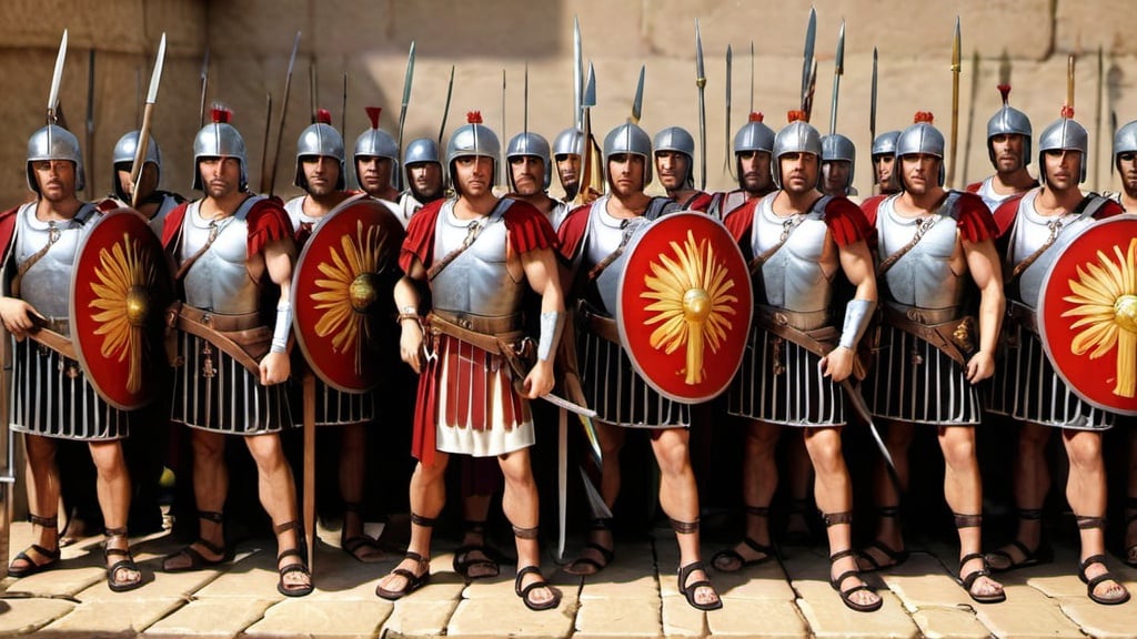 Prompt: mercenaries of the roman empire