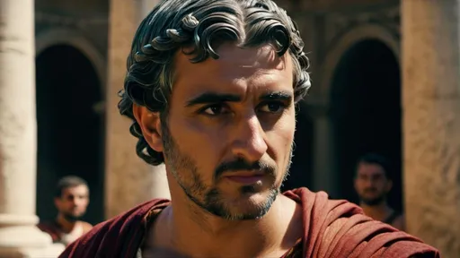 Prompt: Juvenal the satirist in an ancient roman city. Extremely realistic faces and in 4k HD quality