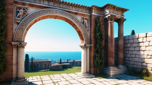 Prompt: An ancient roman arch, in 4k HD quality