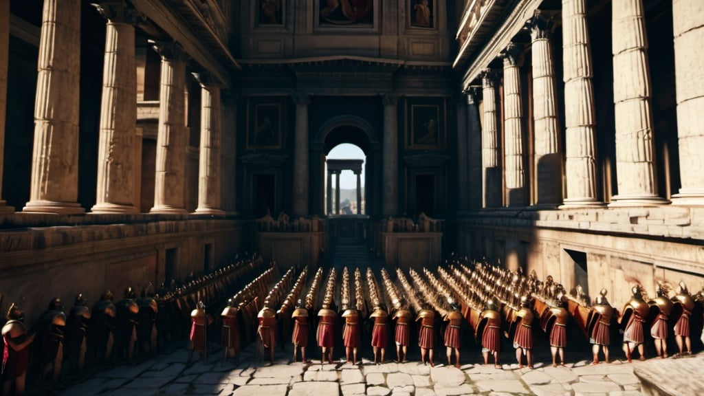 Prompt: political stability in ancient rome, in 4k HD quality