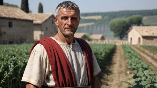 Prompt: a roman farmer, in 4k HD quality