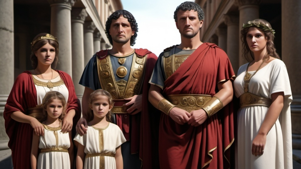 A wealthy family of the roman empire, in very realis...