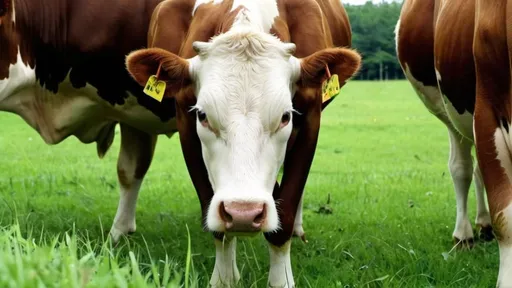 Prompt: cows eating grass on a field, in 4k HD quality