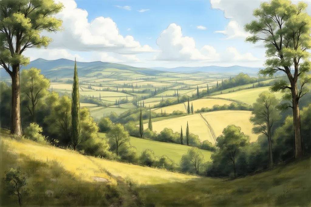 Prompt: an angel looking at a (((flat lush valley hill))). River, fantasy, heavenly beauty, 8k, high detail, sharp focus,  highly detailed, detailed and high quality background, oil painting, digital painting, Trending on artstation, UHD, 128K, quality, artgerm, highest quality stylized character concept masterpiece, award winning digital 3d, hyper-realistic, intricate, 128K, UHD, HDR, cinematic 3D volumetric, illustration by Marc Simonetti, Carne Griffiths, Conrad Roset, Full HD render + immense detail + dramatic lighting + well lit + fine | ultra - detailed realism, lighting, high - quality, engraved