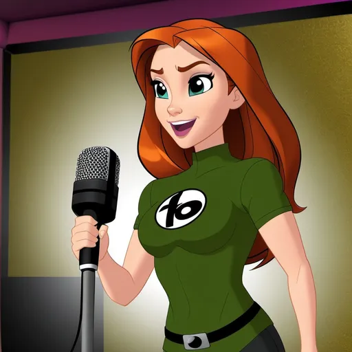 Prompt: Kim possible practice karaoke