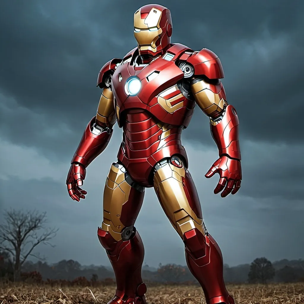 Prompt: Ironman halloween steel