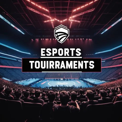 Prompt: Create an image with text says Esports Tournaments