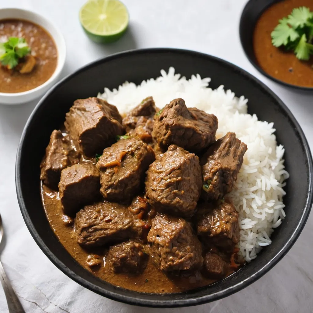 Prompt: Beef Rendang Recipe (Indonesian Beef Stew)