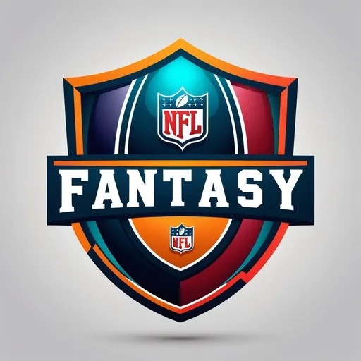 Prompt: Logo (NFL Fantasy Football), bold and dynamic design, crisp lines, vibrant colors reflecting a sporty theme, modern aesthetics, emphasizes football elements like a football icon, star motifs, evoke excitement and competition, suitable for merchandise, professional quality, intriguing composition that stands out, perfect for the fantasy sports audience.