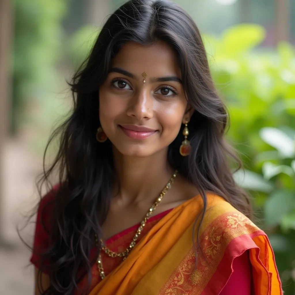 Prompt: A Kerala beautiful white 16 year old girl
