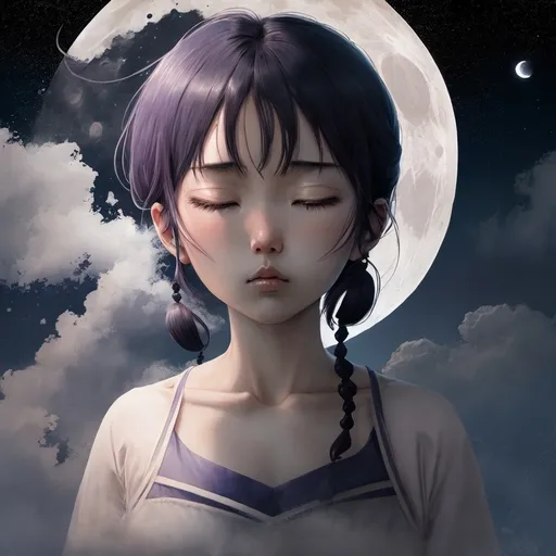 Prompt: kokushibo moon breathing