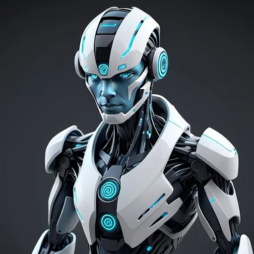 Prompt: 3d futuristic fun ai based avatar Character Concept: Cipher Nexus is a cutting-edge AI developed by the national cybersecurity agency to assist in crisis management. It is designed to guide participants through challenges with a mix of intelligence and a touch of personality, making the experience more engaging let him wear something reallated to space fictional not normal hair i want him like bot be crative