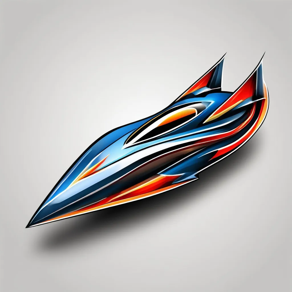 Prompt: super jet car logo design