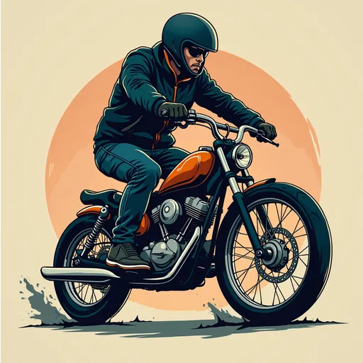 Prompt: super cool bike logo design