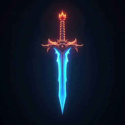 Prompt: ultimate glow sword logo design