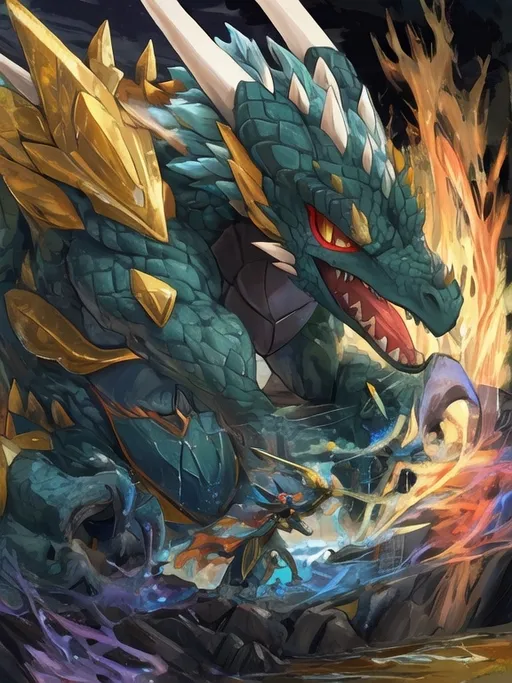Prompt: legendary dragon type paradox