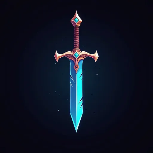 Prompt: sprite sword logo design