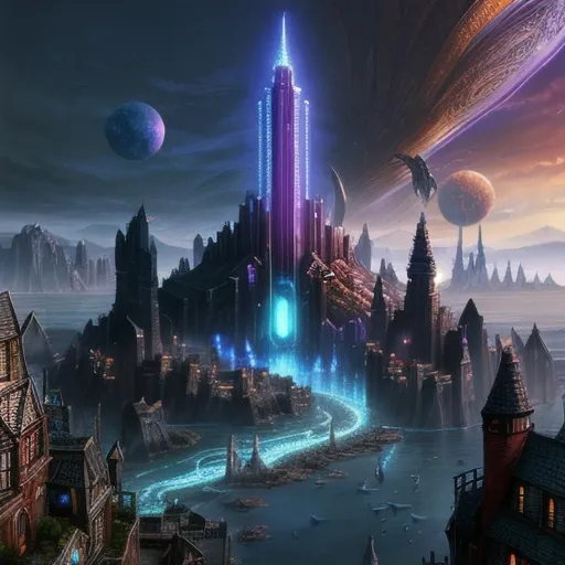 fantasy, wonder, magic, tides of numenera city style... | OpenArt