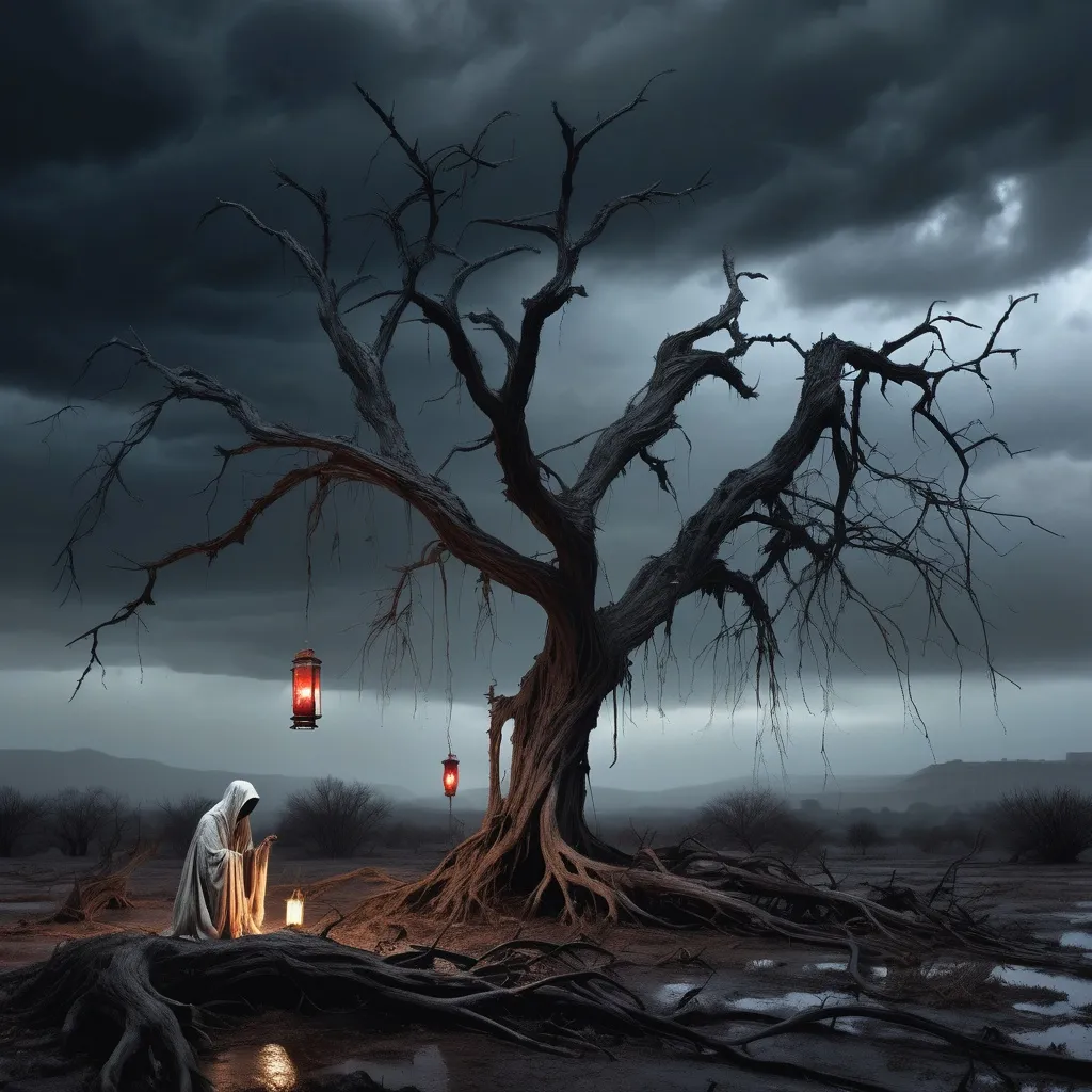 Prompt: A DARK PICTURE DEPICTING END OF LIFE 