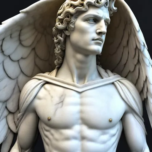 Prompt: Michael the Archangel
Marble sculpture
glorious head and torso
dawn breaking