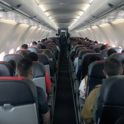 Prompt: People on a plane