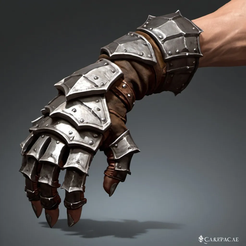 Prompt: Rock Carapace gauntlets 
 