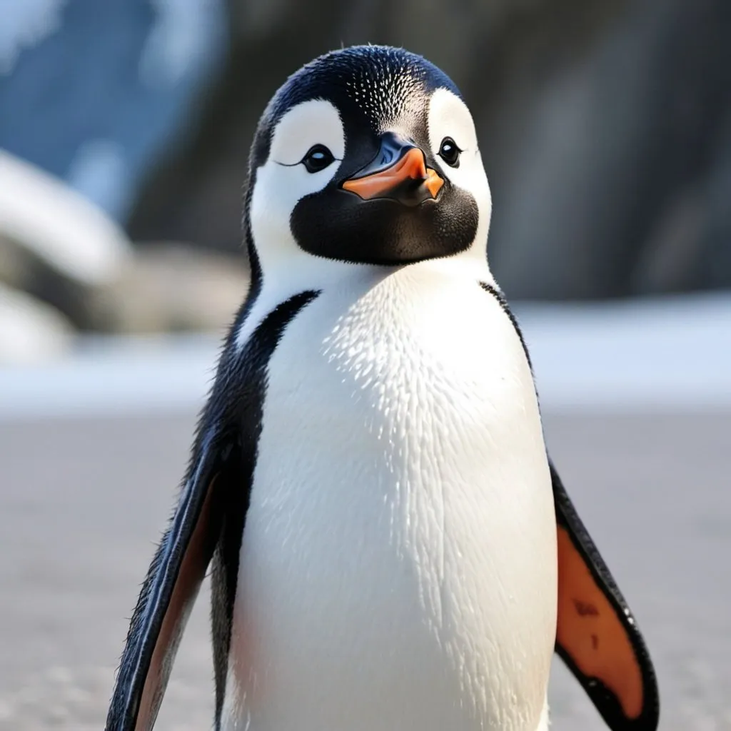 Prompt: c2rtoonish pinguin