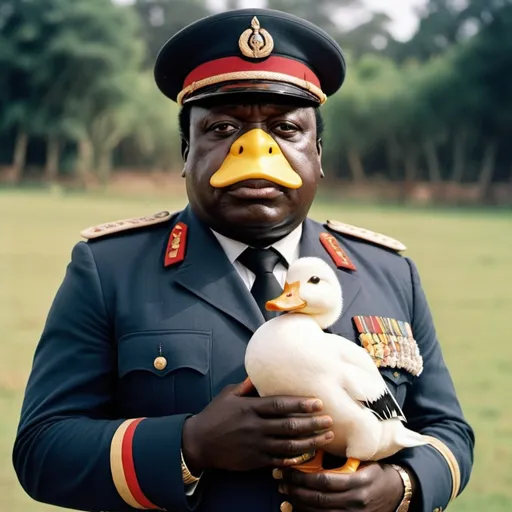 Prompt: Idi Amin as a duck