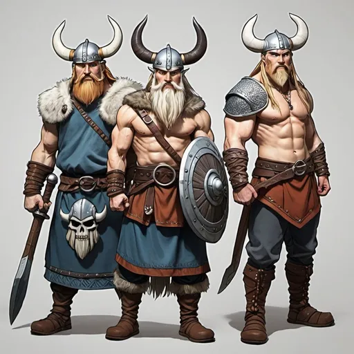 Prompt: Manga Viking game characters

